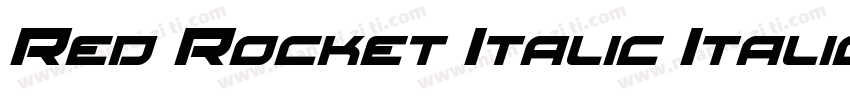 Red Rocket Italic Italic字体转换